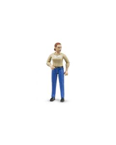 Bruder Spielwaren Figur Frau mit blauer Hose