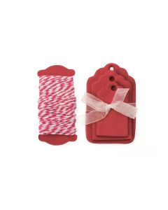 Glorex Geschenkanhänger Etikette, Rot
