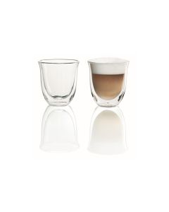 De'Longhi Cappuccino Becher 270 ml, 2 Stück, Transparent
