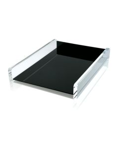 WEDO Ablagekorb Exklusiv-Serie Schwarz/Transparent