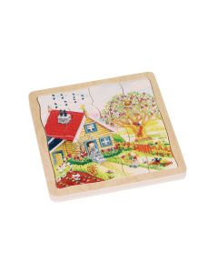 Goki Holzpuzzle Schichtenpuzzle Jahreszeiten