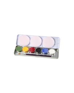 Eulenspiegel Schminkfarbe Aqua 6 Farben Palette