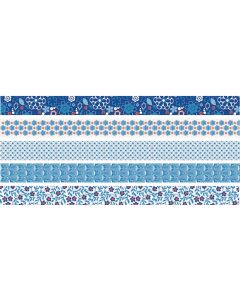 Heyda Washi Tape Blumen mini Blau