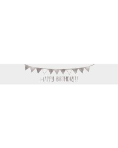 URSUS Banderole Happy Birthday aus Transparentpapier