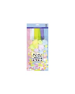 URSUS Pompon & Chenille Set Motiv 1 Mehrfarbig