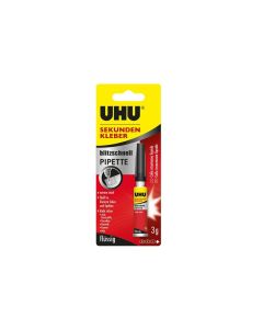 UHU Sekundenkleber Pipette 3 g, Transparent