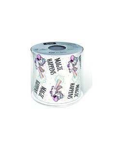 Paper + Design Toilettenpapier Magic happens 1 Rollen, 3-lagig, Mehrfarbig