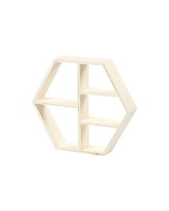 Creativ Company Holzartikel Holzregal Regal, 6-eck