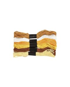 Creativ Company Stickgarn Baumwolle Gold 6 Bündel à 8 m