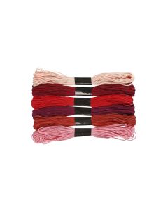 Creativ Company Stickgarn Baumwolle Rot 6 Bündel à 8 m