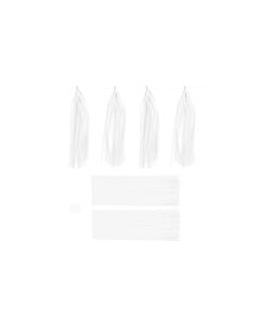 Creativ Company Quasten 12 x 35 cm 12 Stück, Weiss