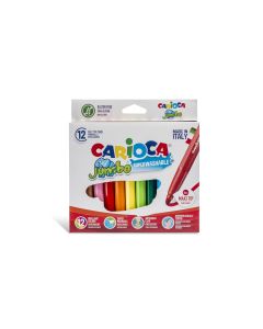 Carioca Fasermaler Jumbo Box 12 Stück, Mehrfarbig