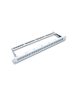Wirewin Patchpanel 24 Port, Keystone, 1HE 19-Rack Grau