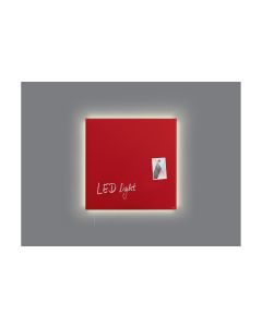 Sigel Glassboard LED artverum 48 cm x 48 cm, Rot