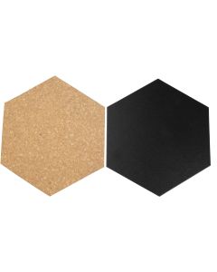 Securit Comboboard Silhouette Hexagon 7Stk. + Kreidetafel, Set