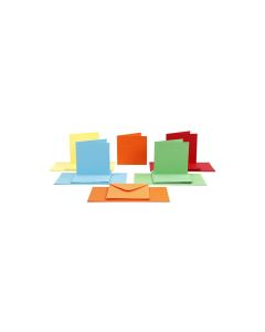 Creativ Company Blankokarte 15 x 15 cm 50 Sets, Mehrfarbig