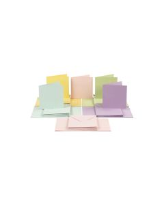 Creativ Company Blankokarte 15 x 15 cm 50 Sets, Pastell