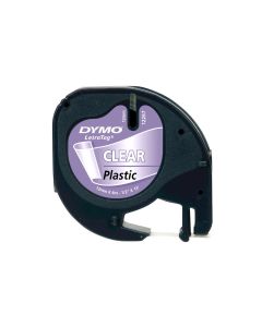 DYMO Beschriftungsband LetraTag Schwarz auf Transparent