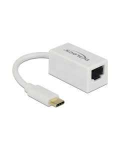 Delock Netzwerk-Adapter USB-C - RJ45 1Gbps, Weiss