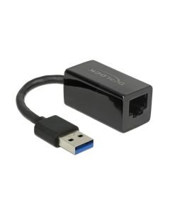 Delock Netzwerk-Adapter USB-A - RJ45 1Gbps, Schwarz