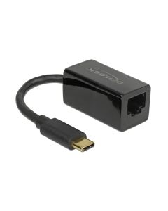 Delock Netzwerk-Adapter USB-C – RJ45 1Gbps, Schwarz