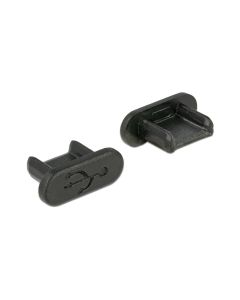 Delock Blindstecker/Staubschutz USB-MicroB 10 Stück Schwarz