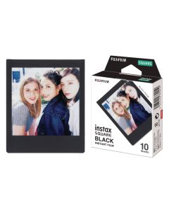Fujifilm Sofortbildfilm Instax Square 10 Blatt, schwarz