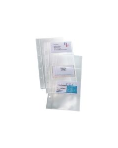 Sigel Zeigetasche für Visitenkarten-Ringbücher Transparent