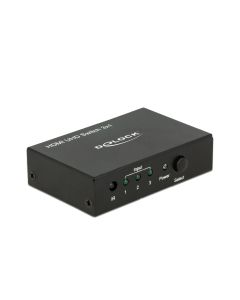 Delock HDMI UHD Switch 3x HDMI in > 1x HDMI out 4K/60Hz