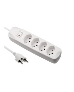 FURBER.power Steckdosenleiste 4x T13 mit Schalter, Weiss