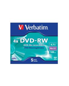 Verbatim DVD-RW 43285 4.7 GB, Jewelcase (5 Stück)