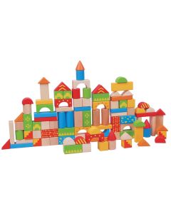 Spielba Holzspielwaren Bauklötze Holzbausteine 100 Stück