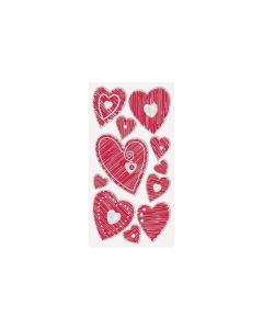 Heyda Motivsticker Mix  Herzen, Rot