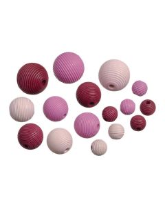 Knorr Prandell Holzperlen Mix4 20 Stk, Rosa; Pink