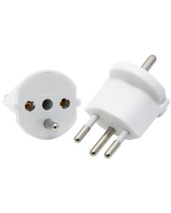 Max Hauri Fixadapter SchuKo Konturenstecker – T12 weiss