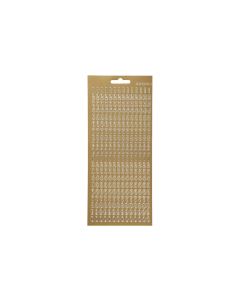 Creativ Company Metallic Sticker 10 cm x 23 cm Zahlen, Gold, 1 Blatt
