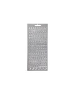 Creativ Company Metallic Sticker 10 cm x 23 cm Buchstaben, Silber, 1 Blatt