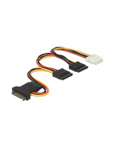 Delock Y-Stromkabel SATA - 3x SATA & 1x Molex 15 cm