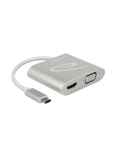 Delock 2-Port Signalsplitter USB-C - 1xHDMI & 1xVGA