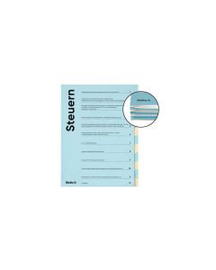 Biella Steuermappe A4 12-teilig, Blau; Beige