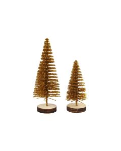 Creativ Company Aufsteller Weihnachtsbäume, Gold, 5 Stück