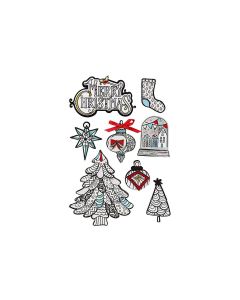 Creativ Company Weihnachtssticker 3D Weihnachtliche Motive, 1 Blatt