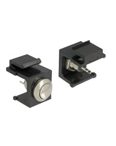 Delock Keystone-Modul Drucktaster Schwarz