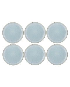 Bitz Frühstücks- & Dessertteller Ø 21 cm, 6 Stück, Grau/Hellblau