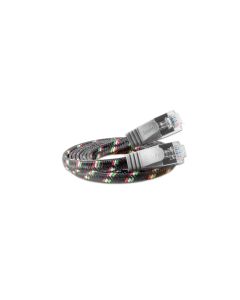 SLIM Slimpatchkabel RJ-45 - RJ-45, Cat 6, STP, 10 m, Grau