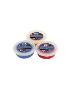 Creativ Company Modellier-Set Silk Clay 3 x 14 g Gelb; Rot; Blau