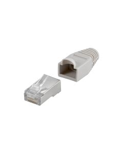Wirewin Stecker RJ45 Cat.6 100 Stück, geschirmt, Grau