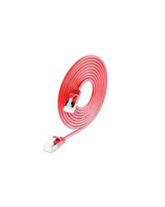SLIM Slimpatchkabel RJ-45 - RJ-45, Cat 6A, U/FTP, 0.5 m, Rot