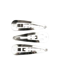 Creativ Company Haar-Clip 45 mm, 3 Stück, Silber