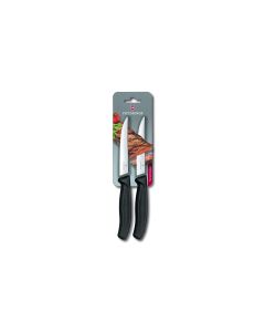 Victorinox Steakmesser Swisss Classic Gourmet Mittel, 2 Stück, Schwarz